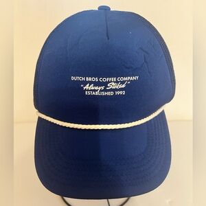 Dutch Bros Coffee Company Always Stoked Est. 1992 Trucker Hat Blue OS Mesh Rope
